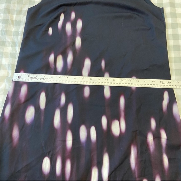 WILLOW&THREAD navy blue dress v neck silky summer spring sleeveless M summertime - Picture 11 of 16